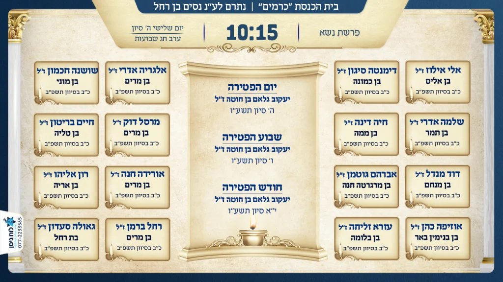 עילוי נשמת מחולק